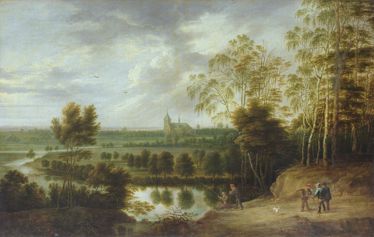 Paesaggio con pescatore da Lucas van Uden