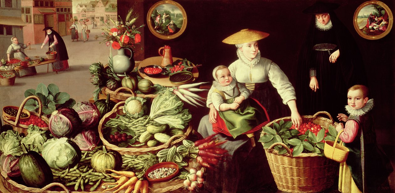 Mercato delle verdure da Lucas van Valckenborch