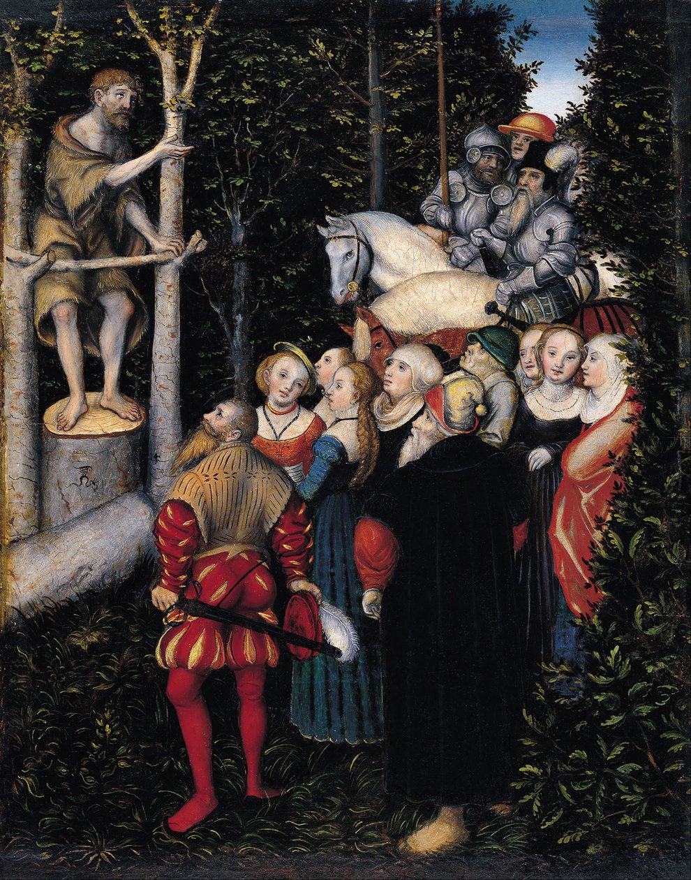 Il sermone di San Giovanni Battista da Lucas Cranach the Elder