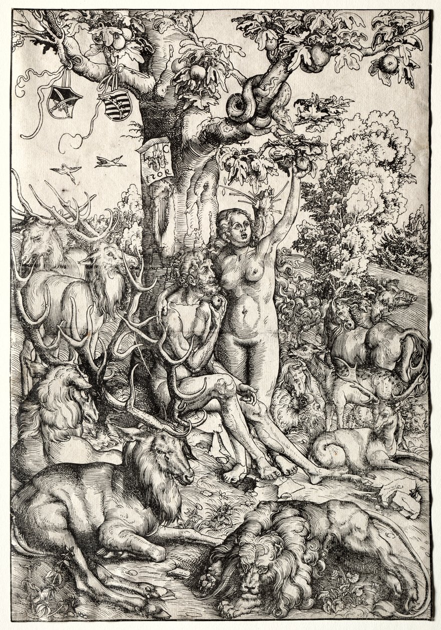 Adamo ed Eva in Paradiso da Lucas Cranach
