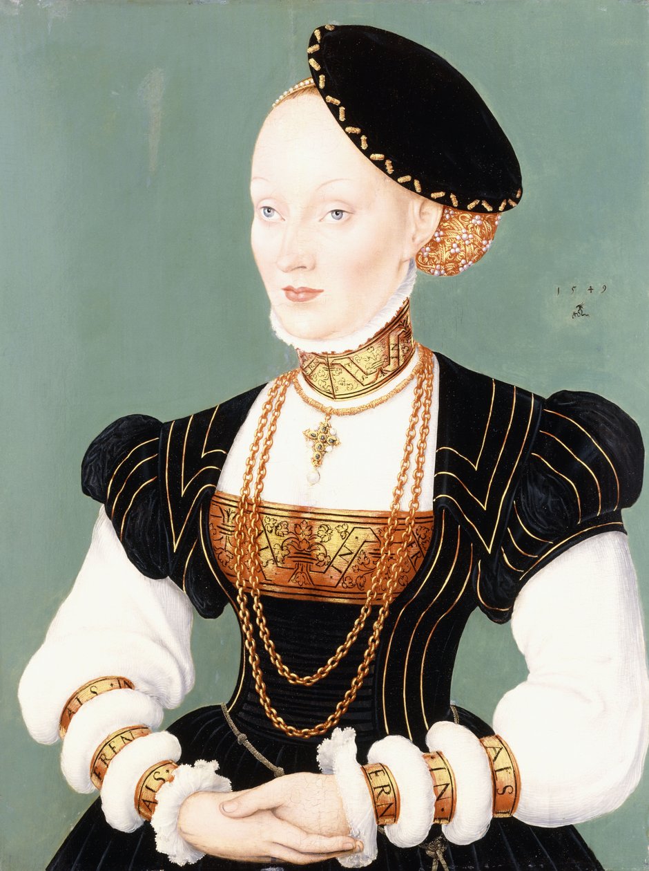 Ritratto di Anna di Danimarca da Lucas Cranach
