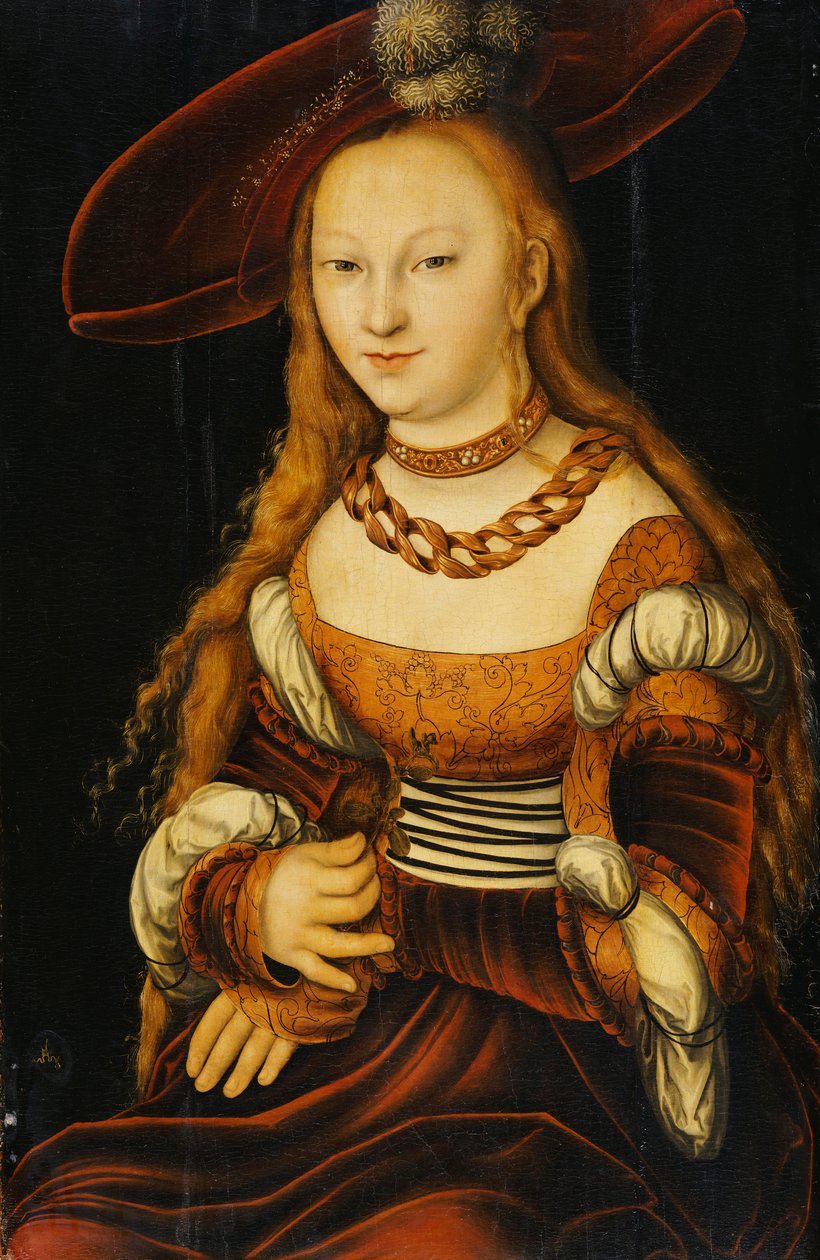 Ritratto di una giovane donna, c.1350 da Lucas Cranach
