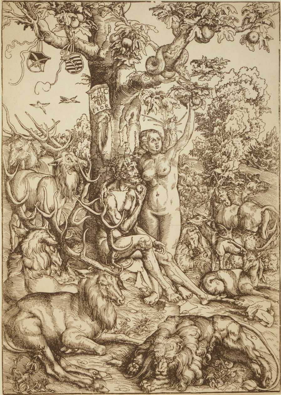 Adamo ed Eva in Paradiso da Lucas Cranach the Elder