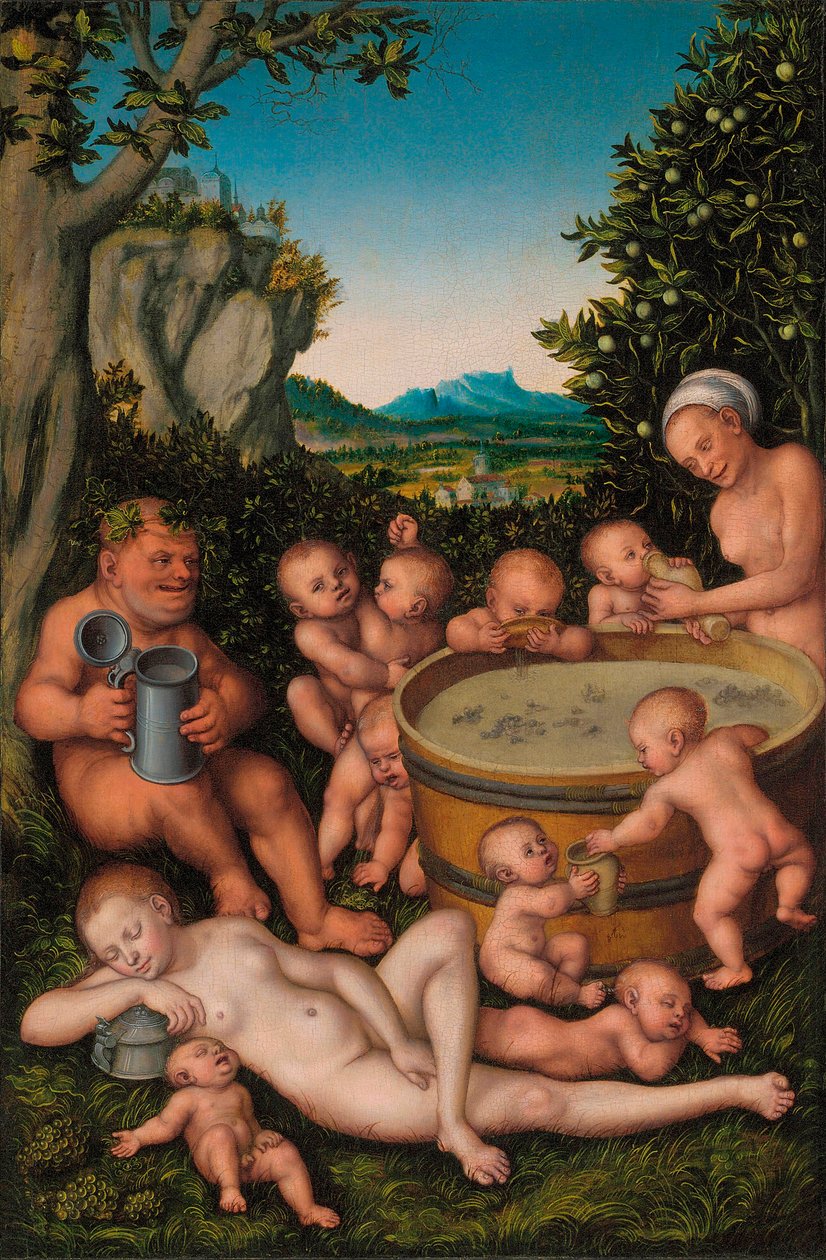 Bacco nel tino del vino da Lucas Cranach the Elder