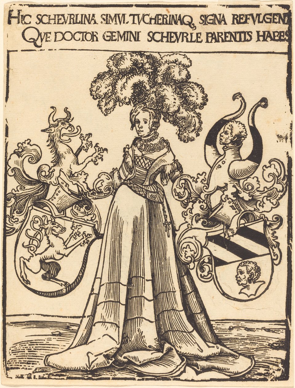 Ex libris di Scheurl e Tucher da Lucas Cranach the Elder