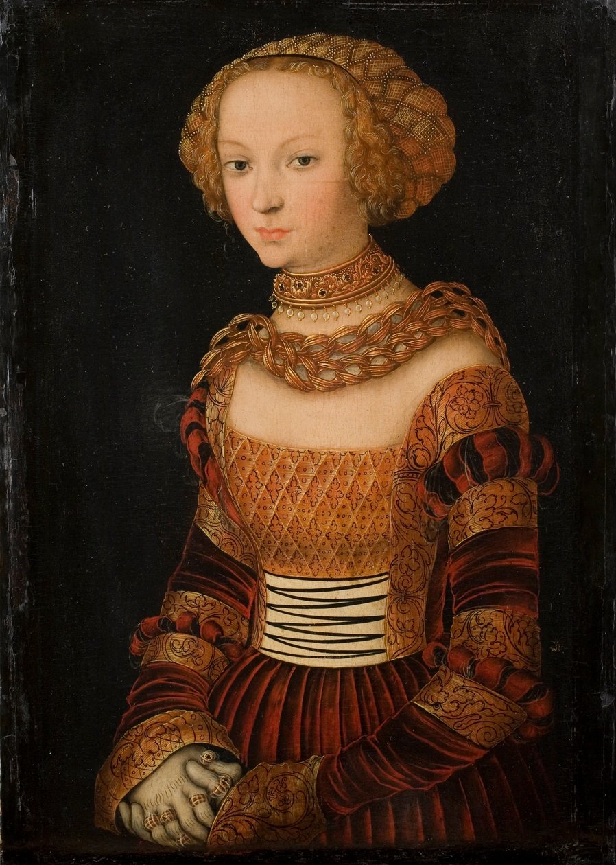 Danese: Ritratto di giovane donna. Principessa Emilie di Sassonia  Ritratto di giovane donna. Principessa Emilia di Sassonia da Lucas Cranach the Elder