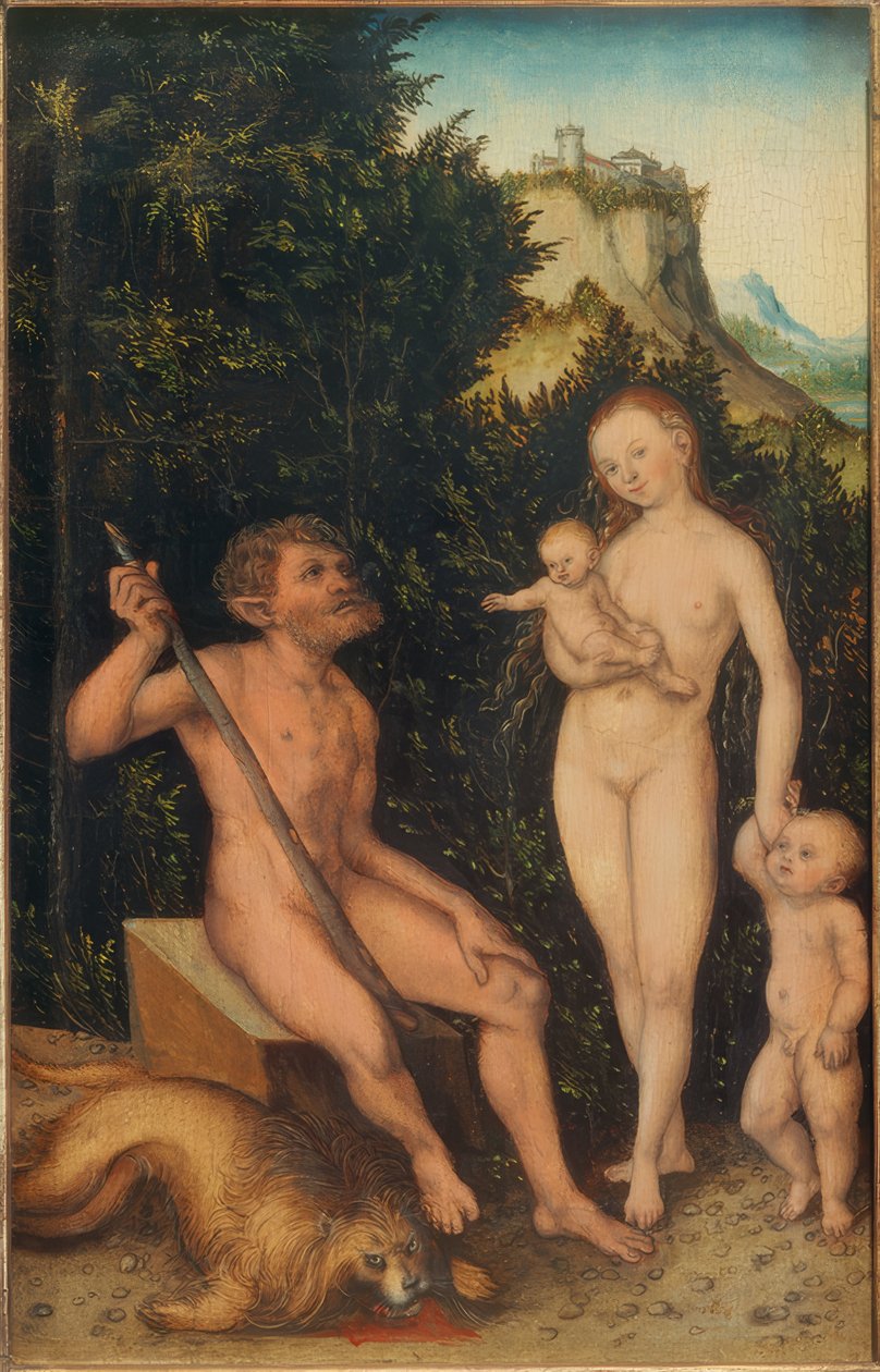 Famiglia di selvaggi da Lucas Cranach the Elder