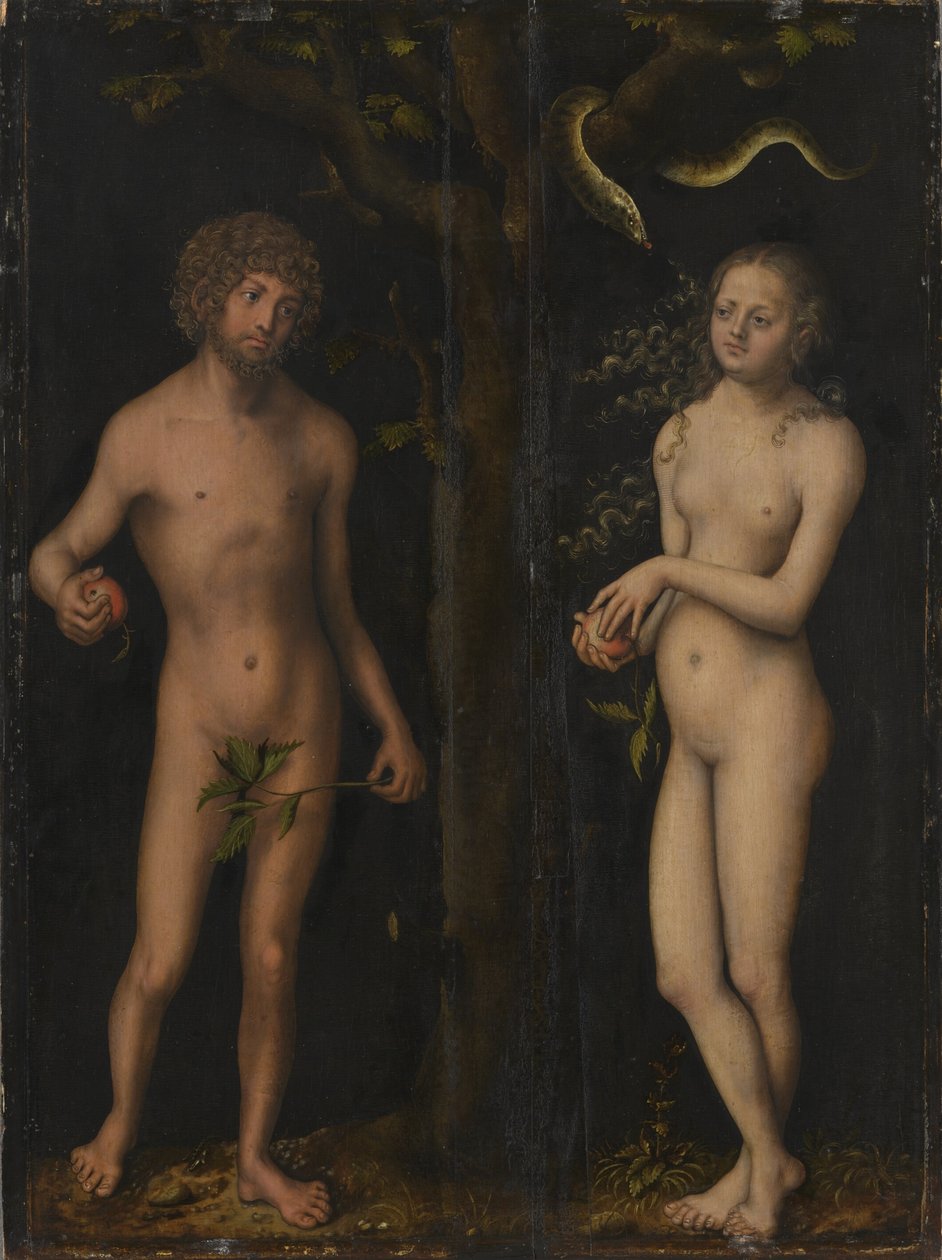 Tedesco: Adam und Eva Adamo ed Eva da Lucas Cranach the Elder
