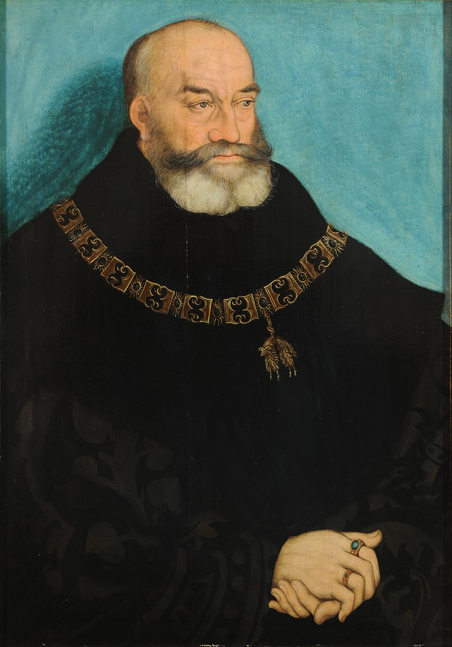 Tedesco: Ritratto di Giorgio il barbuto, duca di Sassonia Ritratto di Giorgio il barbuto, Elettore di Sassonia (1471-1539) da Lucas Cranach the Elder