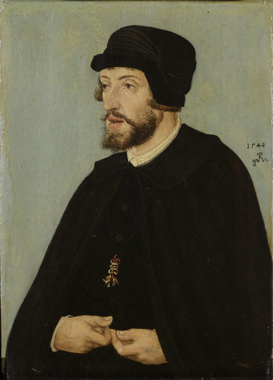 Tedesco: Bildnis König Ferdinands I. Ritratto di Ferdinando I, Sacro Romano Imperatore da Lucas Cranach the Elder