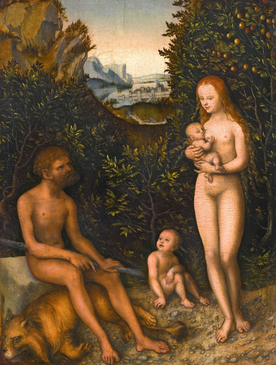 Tedesco: La famiglia Fauno con il leone ucciso La famiglia Fauno da Lucas Cranach the Elder