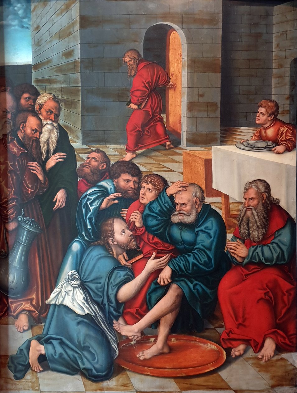 Tedesco: Die Fußwaschung der Apostel Ciclo della Passione: Cristo lava i piedi agli apostoli da Lucas Cranach the Elder