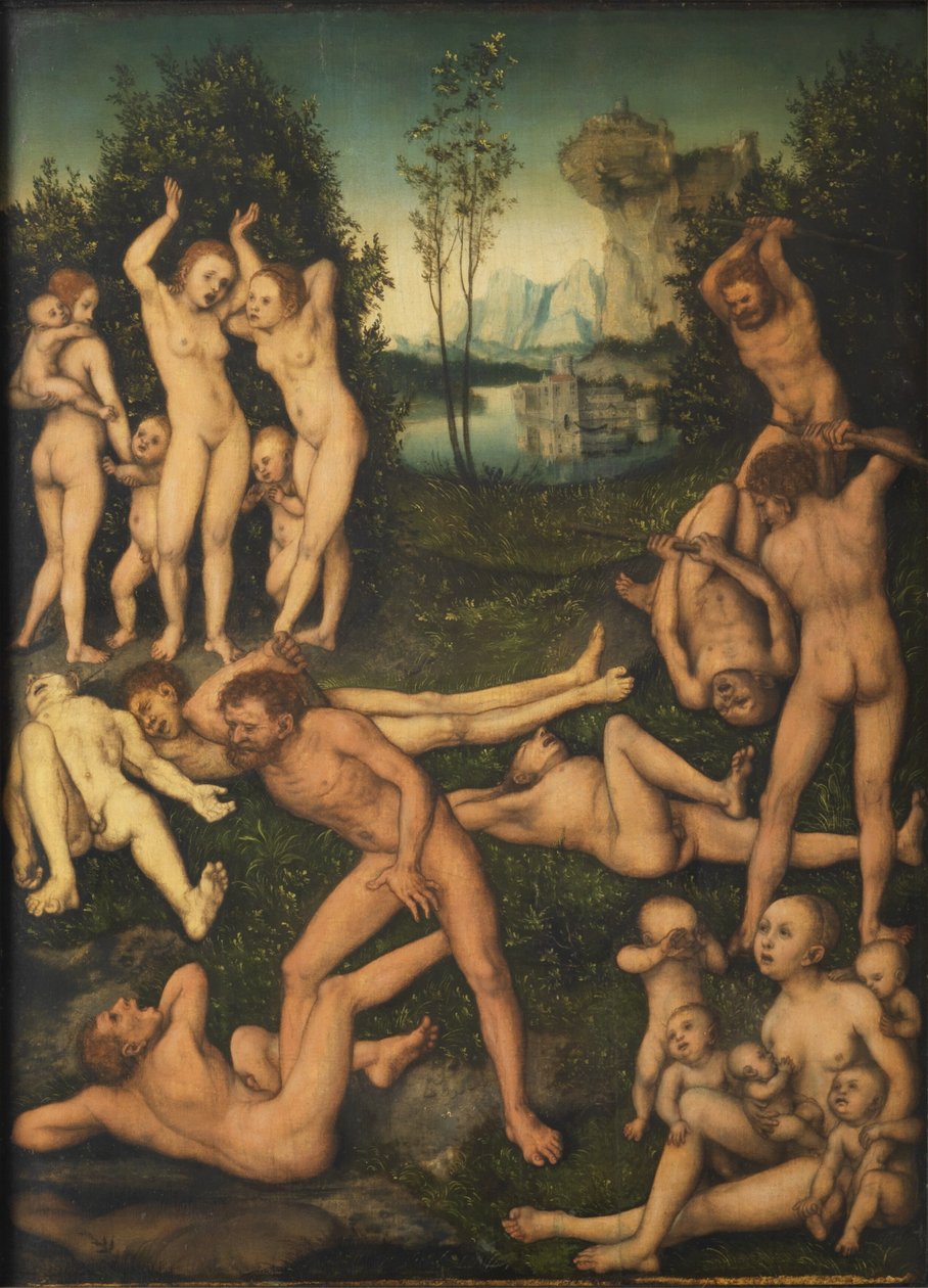Tedesco: Kampf nackter Männer und ihre klagenden Frauen I frutti della gelosia (The Close of the Silver Age) da Lucas Cranach the Elder