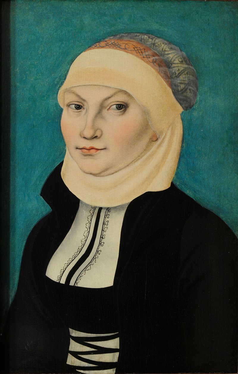 Tedesco: Katharina von Bora als Brustbildbnis nach links Katharina di Bora, a busto nudo, rivolta a sinistra da Lucas Cranach the Elder