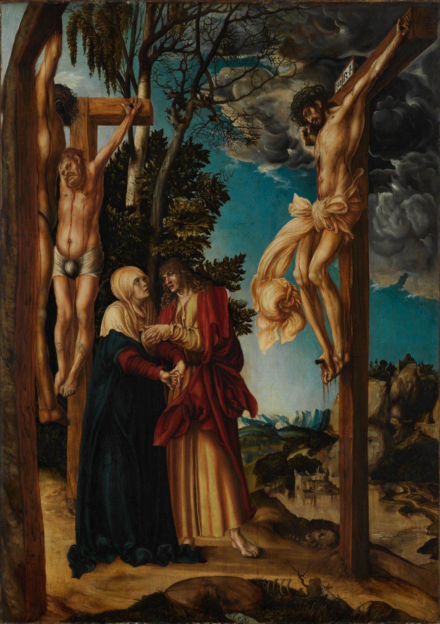 Tedesco: Klage unter dem Kreuz Il lamento di Cristo / La crocifissione di Schleißheim da Lucas Cranach the Elder