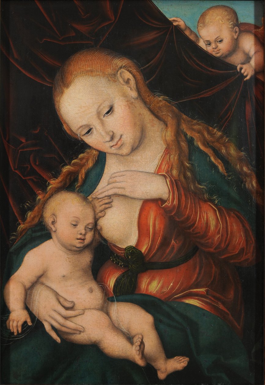 Tedesco: Madonna, dem Christkind die Brust reichend La Vergine che allatta il Bambino da Lucas Cranach the Elder