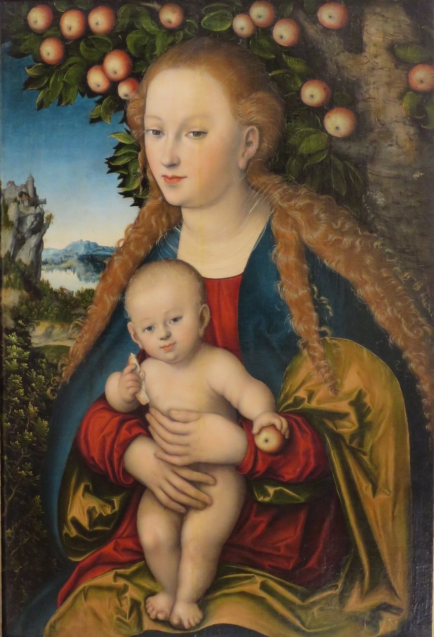 Tedesco: Madonna und Kind unter dem Apfelbaum Madonna e Bambino sotto l