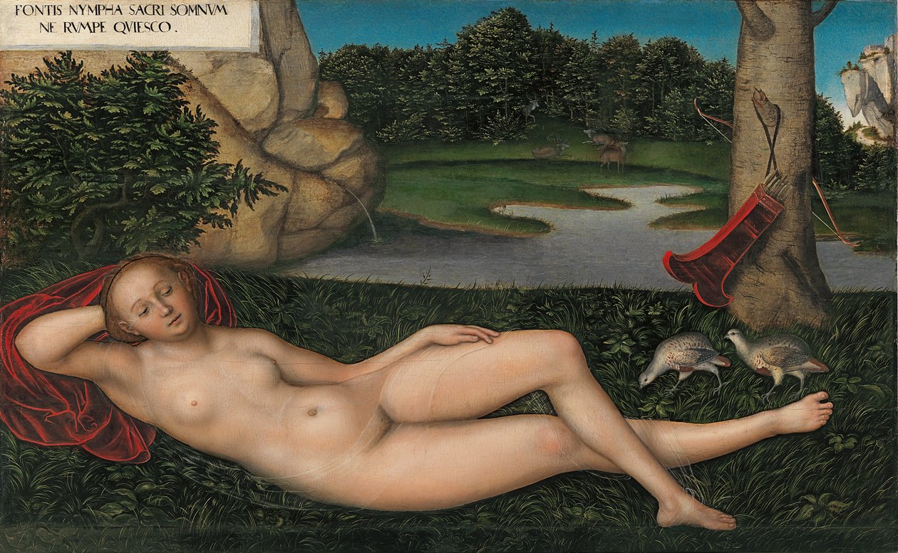 Tedesco:  Quellnymphe La ninfa alla fontana da Lucas Cranach the Elder