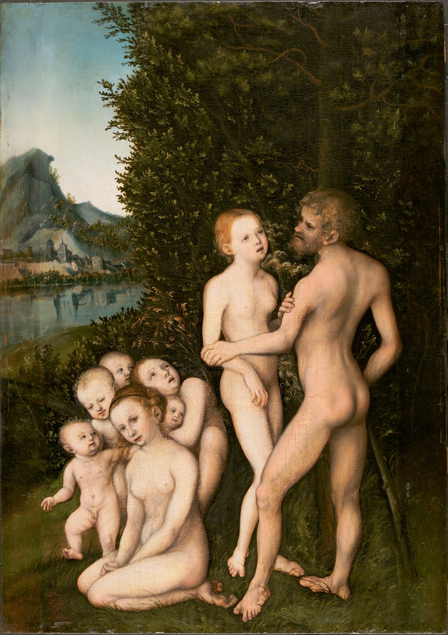 Tedesco: Urzeitliche Menschen Popolo primordiale da Lucas Cranach the Elder