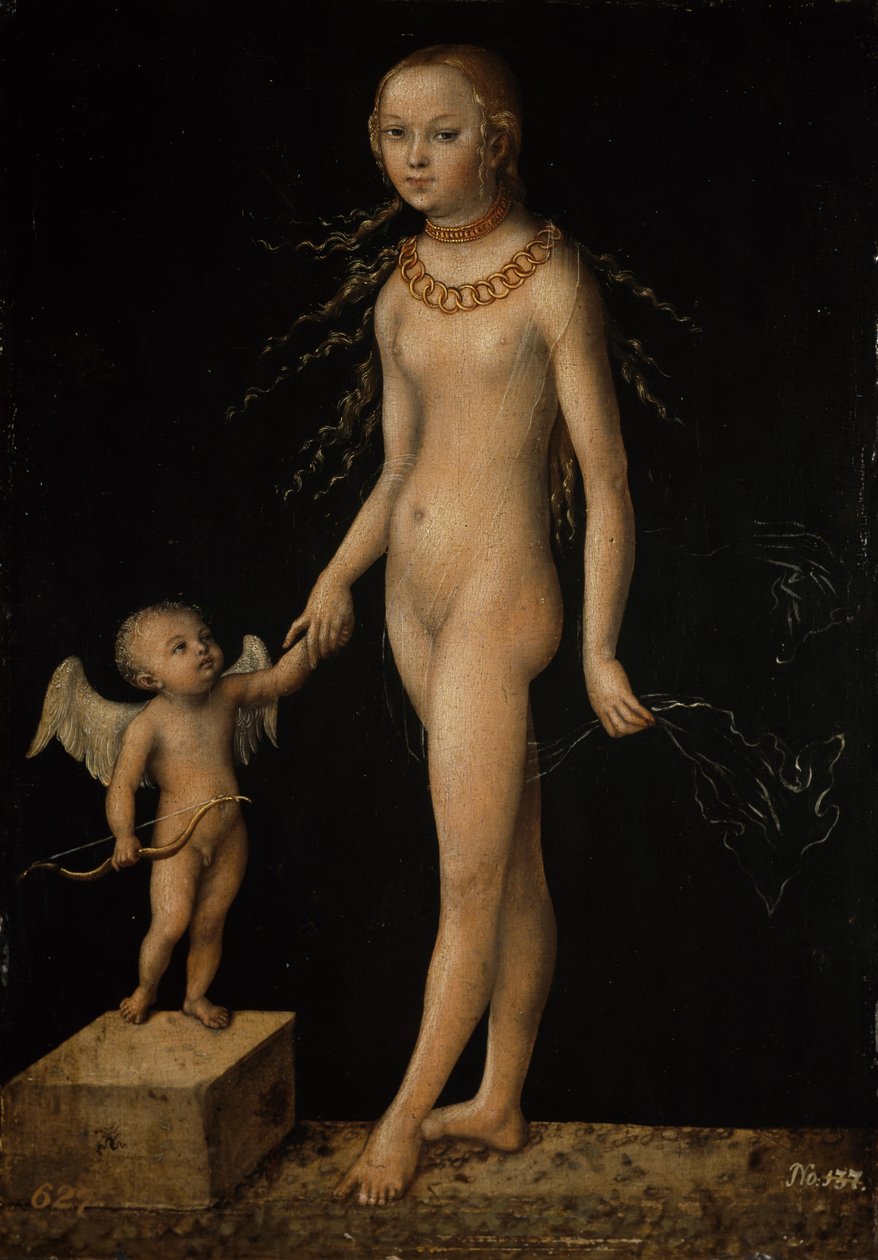Tedesco: Venus und Amor Venere e Cupido da Lucas Cranach the Elder