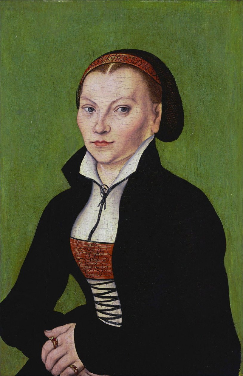 Caterina di Bora, a mezzo busto, rivolta a sinistra da Lucas Cranach the Elder