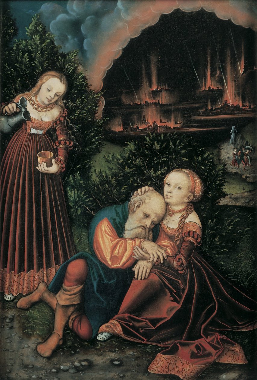 Lot e le sue figlie da Lucas Cranach the Elder