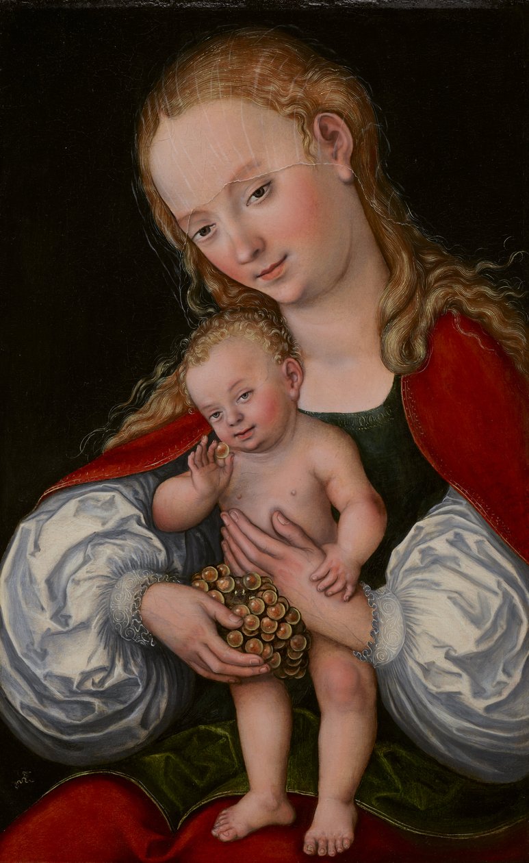 Madonna con bambino e uva da Lucas Cranach the Elder