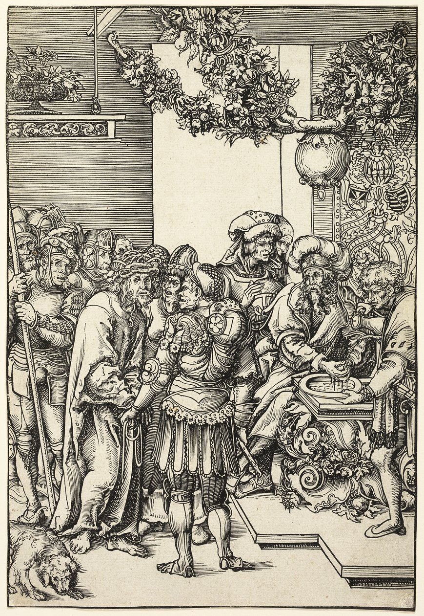 Pilato si lava le mani, da La passione da Lucas Cranach the Elder