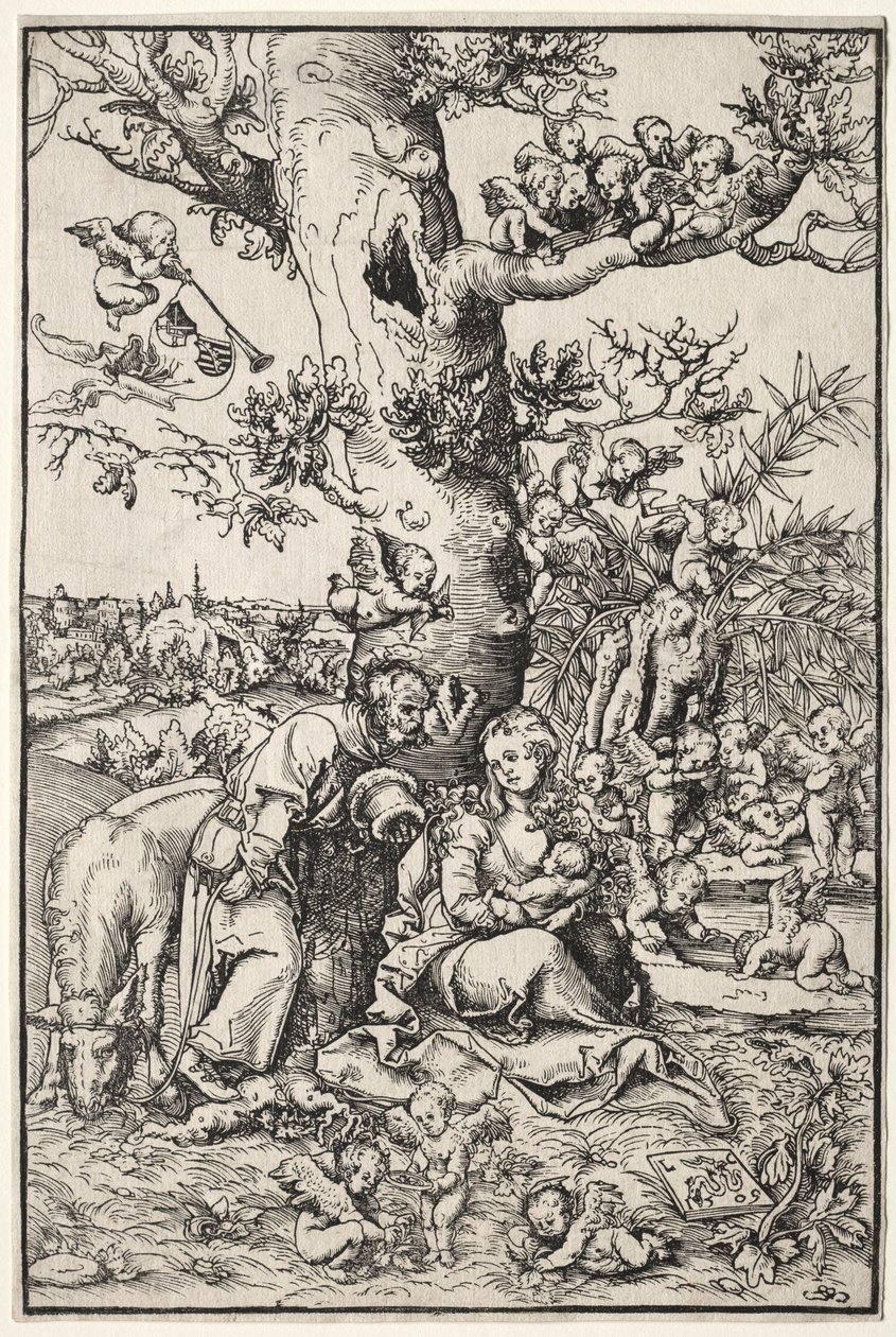 Riposo durante la fuga in Egitto da Lucas Cranach the Elder