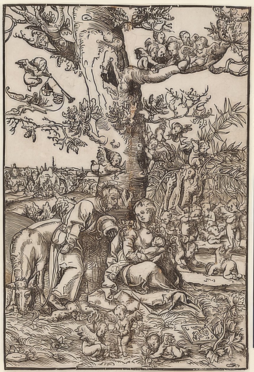 Riposo durante la fuga in Egitto da Lucas Cranach the Elder