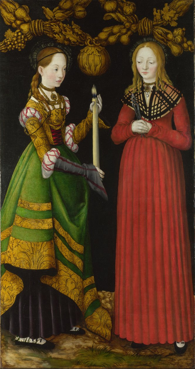 Le sante Genoveffa e Apollonia da Lucas Cranach the Elder
