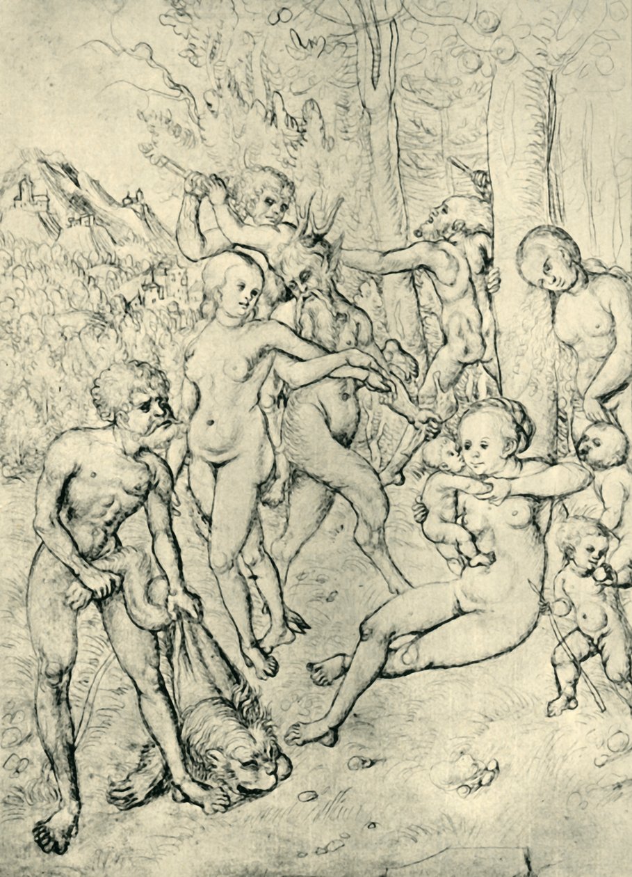 Satiri e ninfe, 1520-1530 da Lucas Cranach the Elder