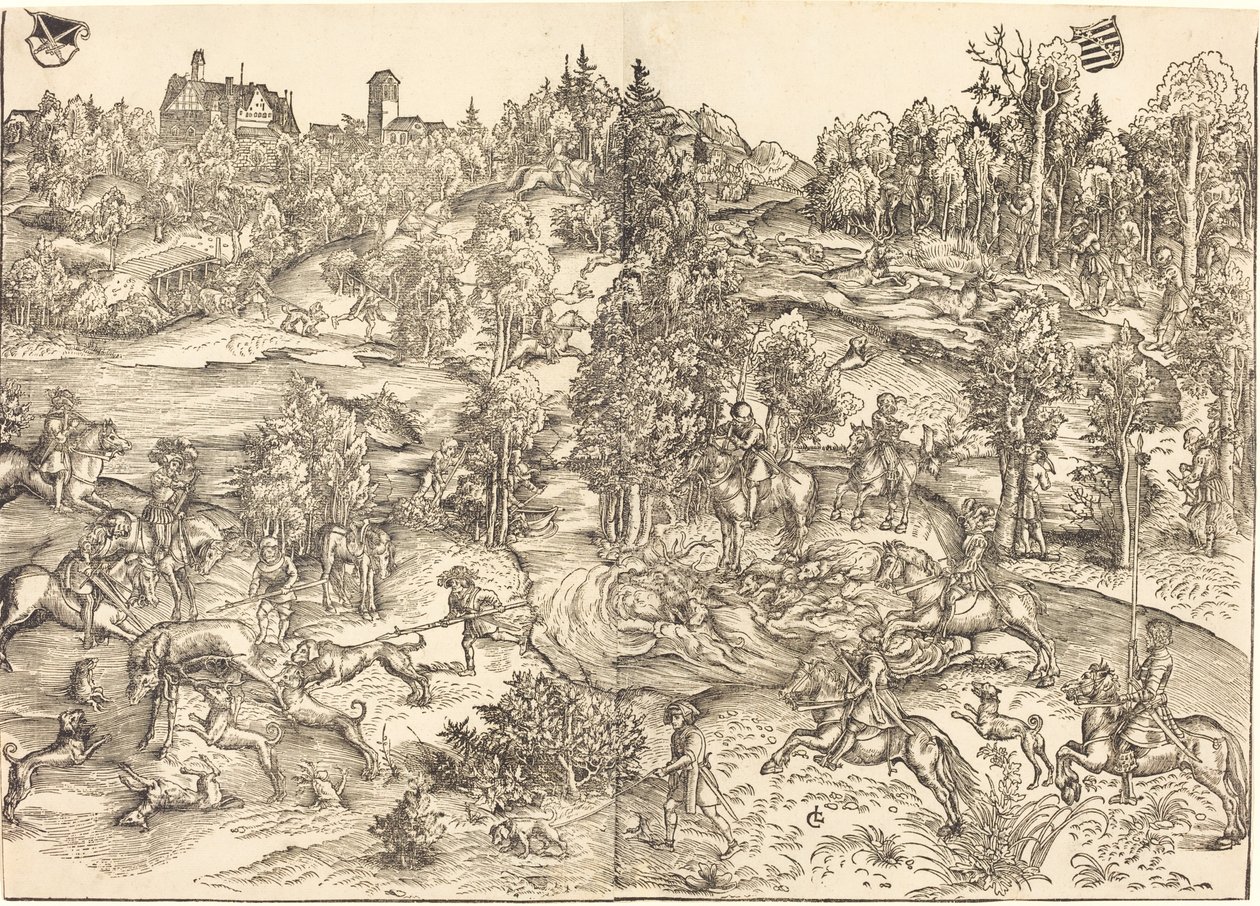 La caccia al cervo da Lucas Cranach the Elder