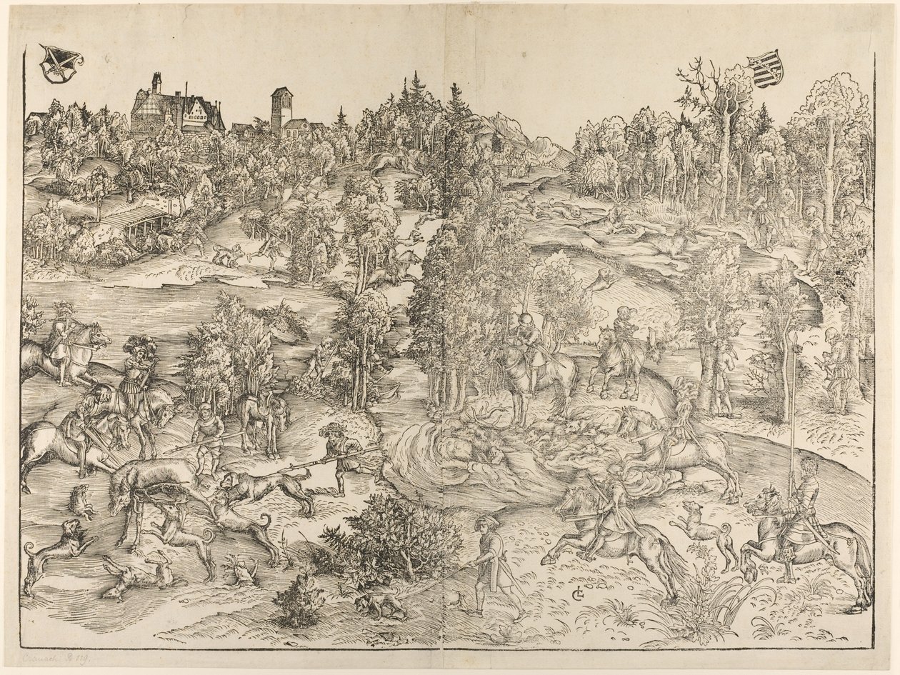 La caccia al cervo da Lucas Cranach the Elder