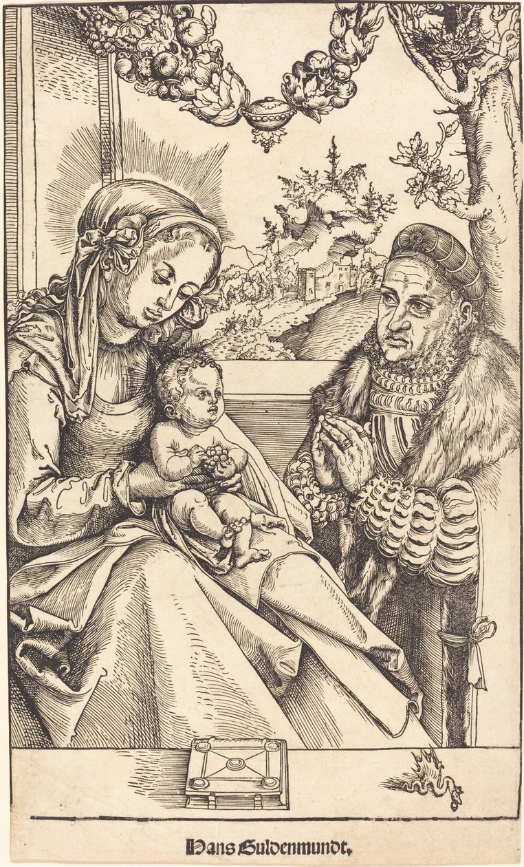 La Vergine e il Bambino adorati da Federico il Saggio di Sassonia da Lucas Cranach the Elder