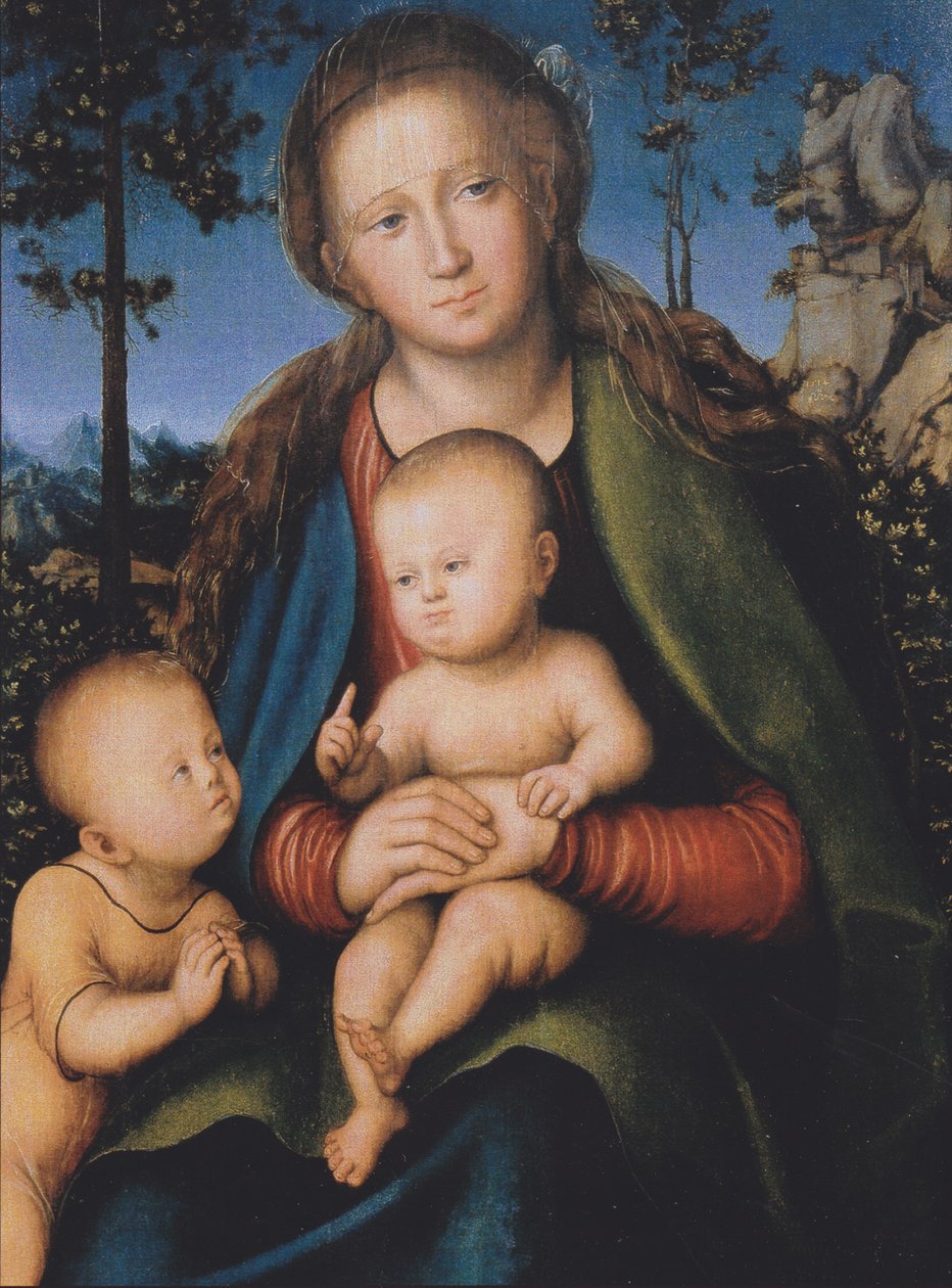 La Vergine e il Bambino con il Bambino San Giovanni da Lucas Cranach the Elder