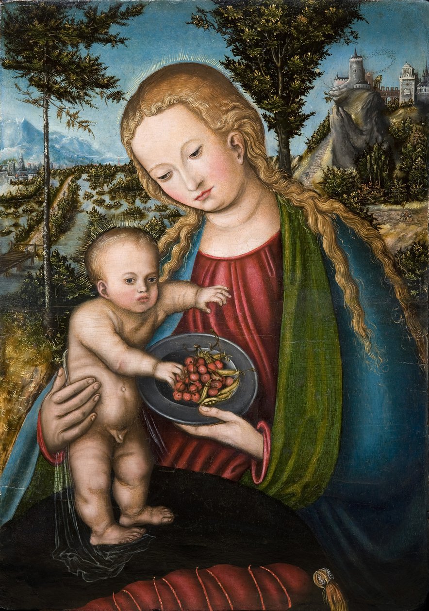 Vergine con ciliegie, ca 1506 da Lucas Cranach the Elder