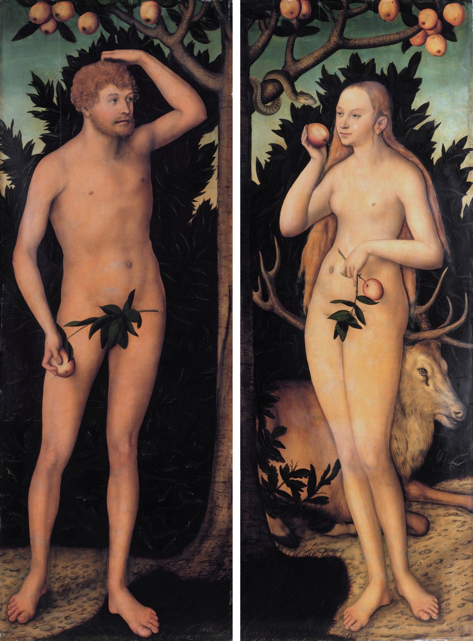 Adamo ed Eva da Lucas Cranach the Younger