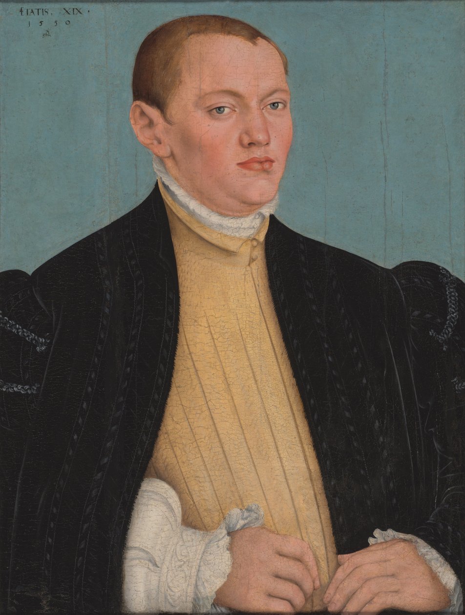 Tedesco: Bildnis eines jungen Mannes Ritratto di un giovane uomo da Lucas Cranach the Younger