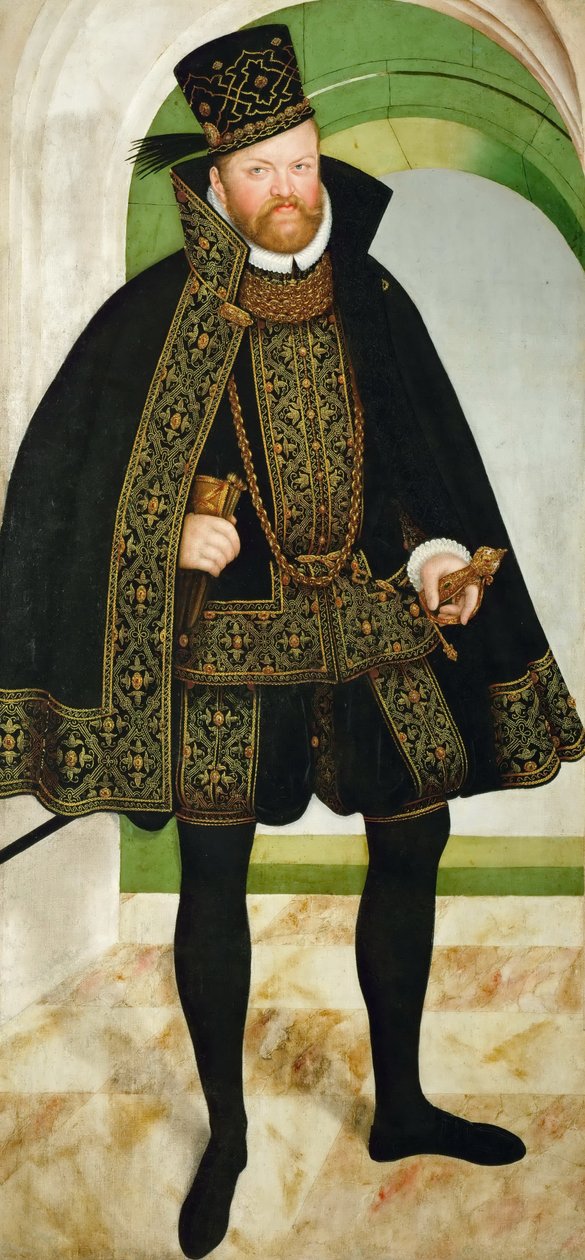 Tedesco: Elettore Augusto di Sassonia (1526-1586) Augusto, Elettore di Sassonia (1526-1586) da Lucas Cranach the Younger