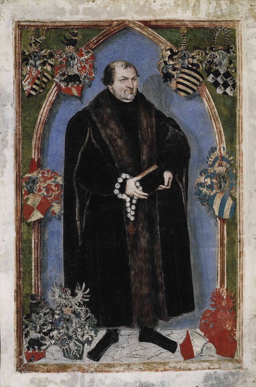 Ritratto di Giorgio III, Principe di Anhalt-Dessau 1507-1553, 1553 da Lucas Cranach the Younger