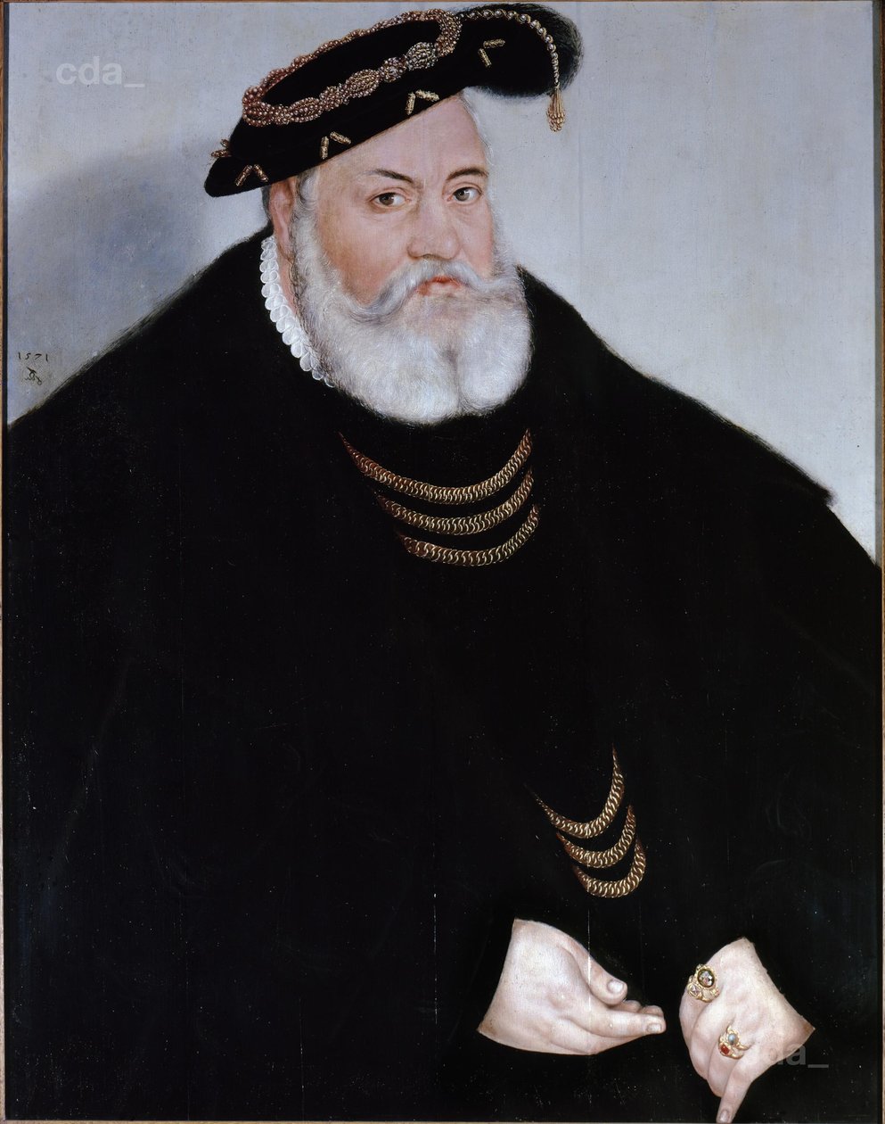 Ritratto del margravio Georg il Pio di Brandeburgo-Ansbach da Lucas Cranach the Younger