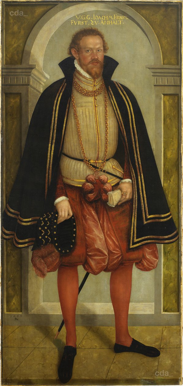 Ritratto del principe Joachim Ernst von Anhalt (1536 - 1586) da Lucas Cranach the Younger