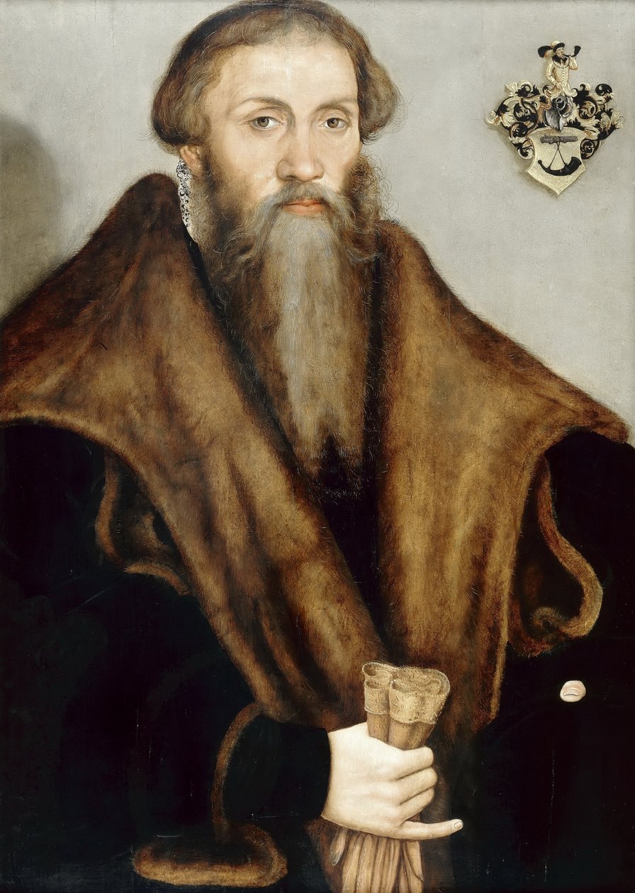 Ritratto del giurista sassone Leonhard Badhorn (1510-1587) da Lucas Cranach the Younger