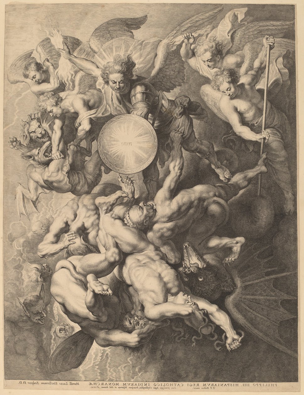 La caduta degli angeli ribelli da Lucas Emil Vorsterman after Sir Peter Paul Rubens