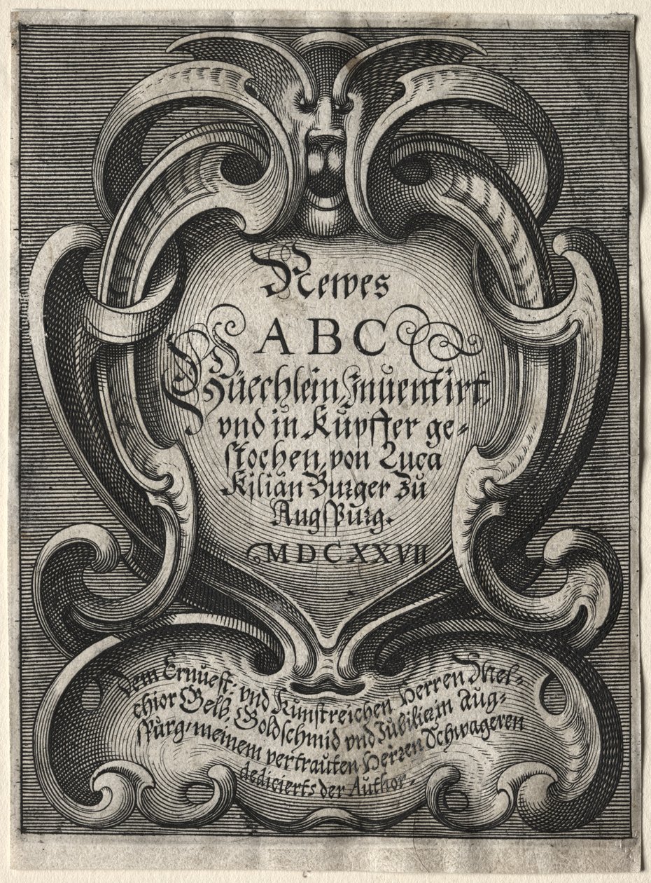 Nuovo libretto ABC, 1627 da Lucas Kilian