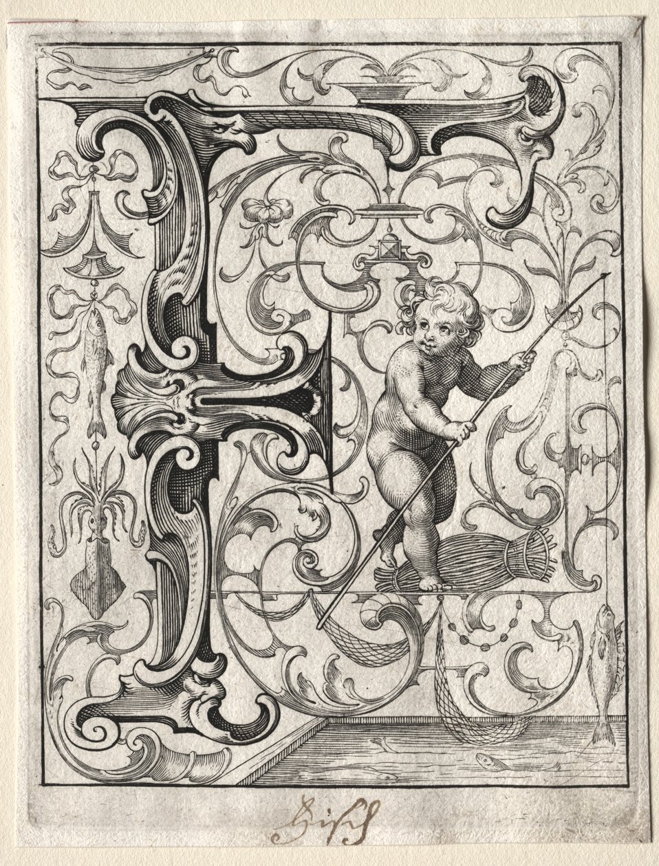 Nuovo opuscolo ABC: F, 1627 da Lucas Kilian