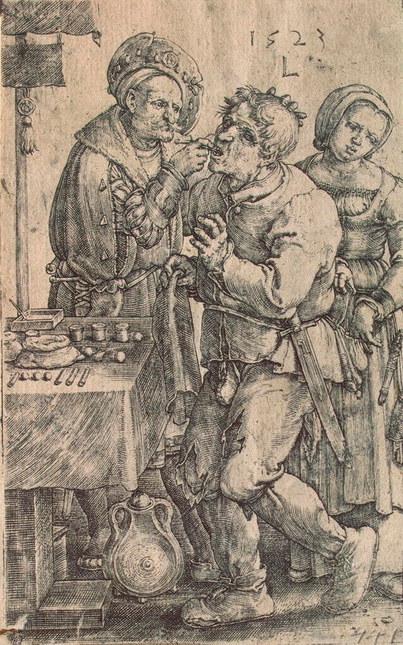 Dentista, 1523 da Lucas Leyden van