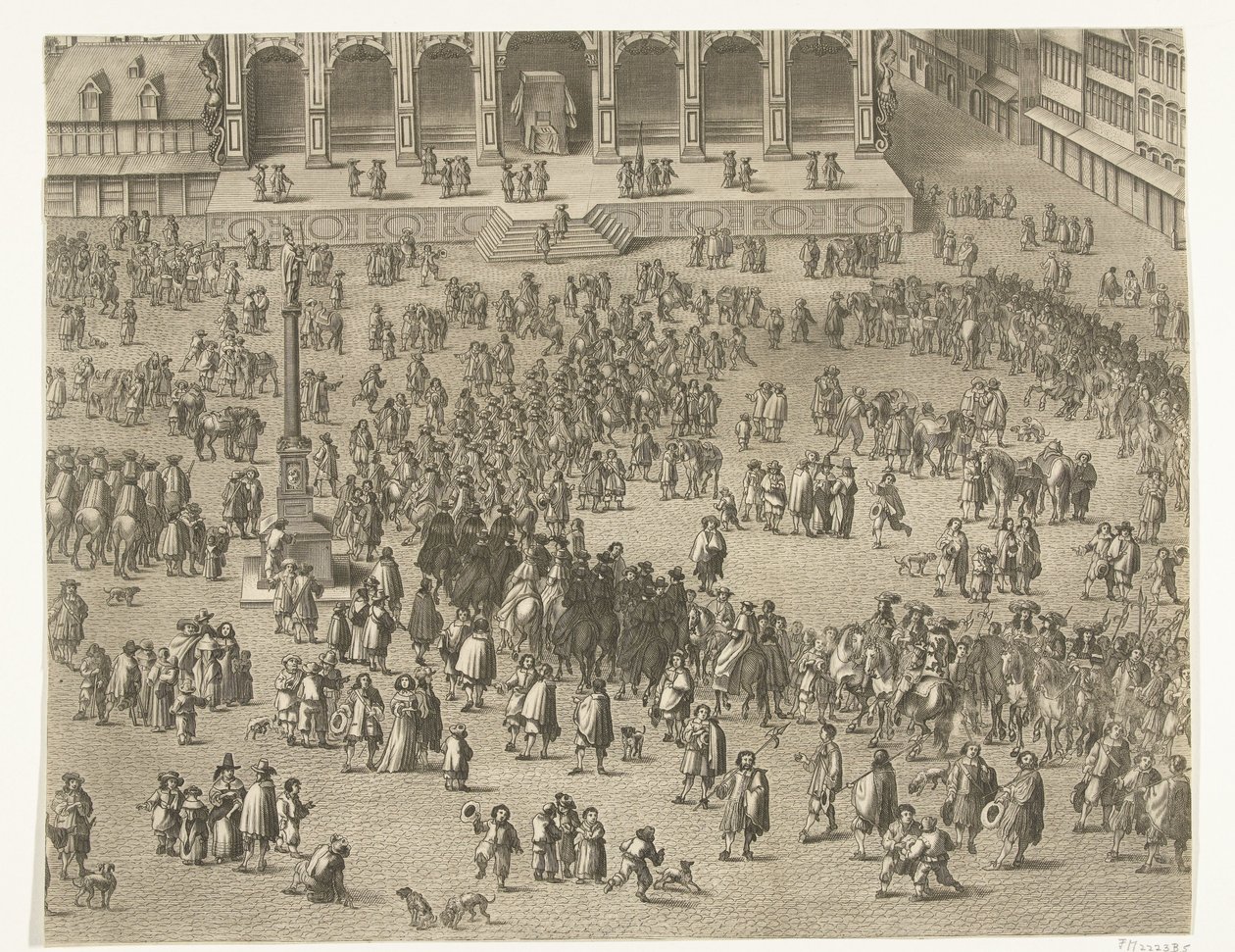 Proclamazione a Gand di Carlo II di Spagna come conte delle Fiandre (foglio 5), 1666 da Lucas Vorsterman (II)