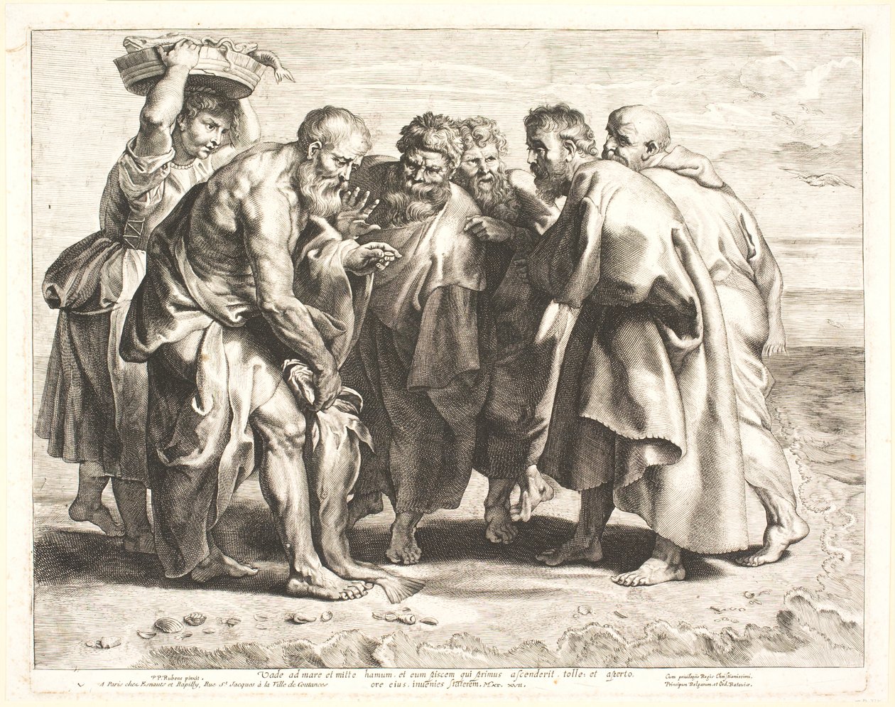 San Pietro trova la moneta del tributo in un pesce da Lucas Vorsterman